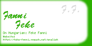 fanni feke business card